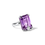 Amethyst Middle Finger Ring