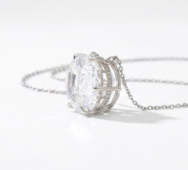 Carved Quartz Flower Pendant