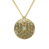 The Flower of Life Pendant in Gold